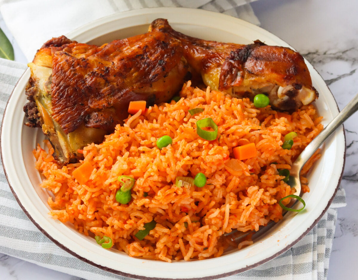 Jollof Rice/Croaker Fish/plantain